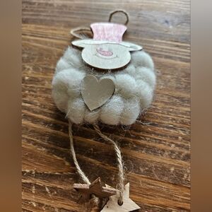 Atelier Sona Pink and Cream Holiday Ornament
